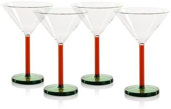Zodax Vireo Martini Glasses, Set of 4