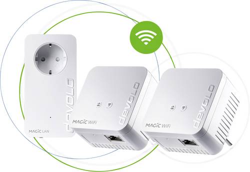 Devolo Magic 1 WiFi mini Multiroom Kit BE Powerline WLAN Network Kit 8574 BE Powerline, WLAN 1200MBit/s