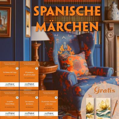 Spanische Märchen (5 Bücher + Audio-Online + exklusive Extras) - Frank-Lesemethode, Set von Cuentos, EasyOriginal Verlag, 978-3-99168-300-1