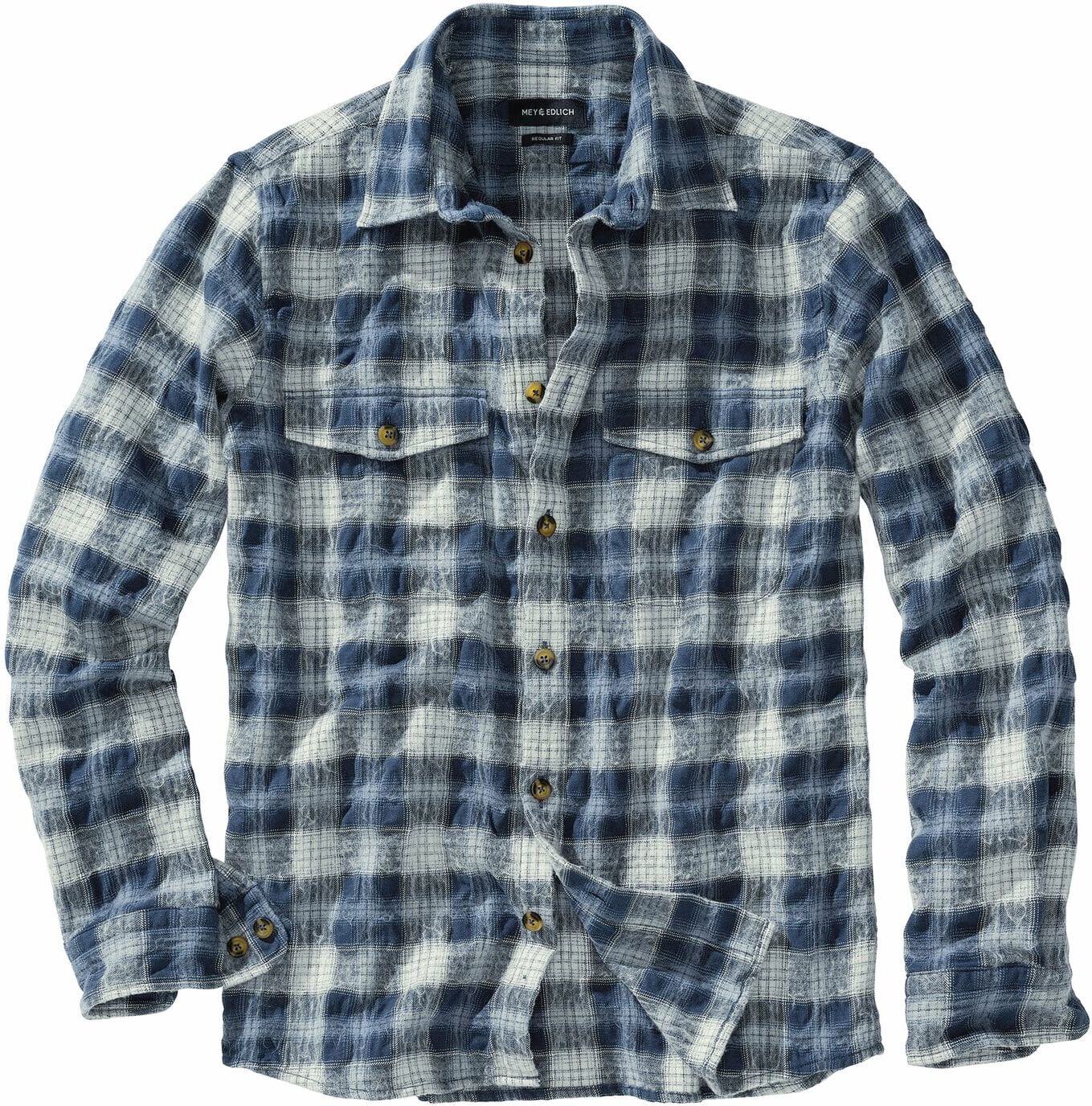 Mey & Edlich Bitte-nicht-bügeln-Overshirt Blau M