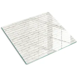 GLASPLATTE 60x52 cm Ziegelmauer