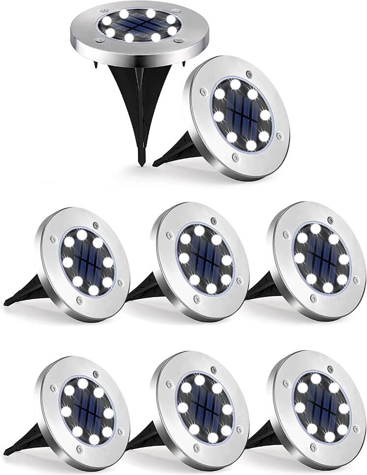 Pack 8x Projetores LED Solar Exterior p/ Jardim
