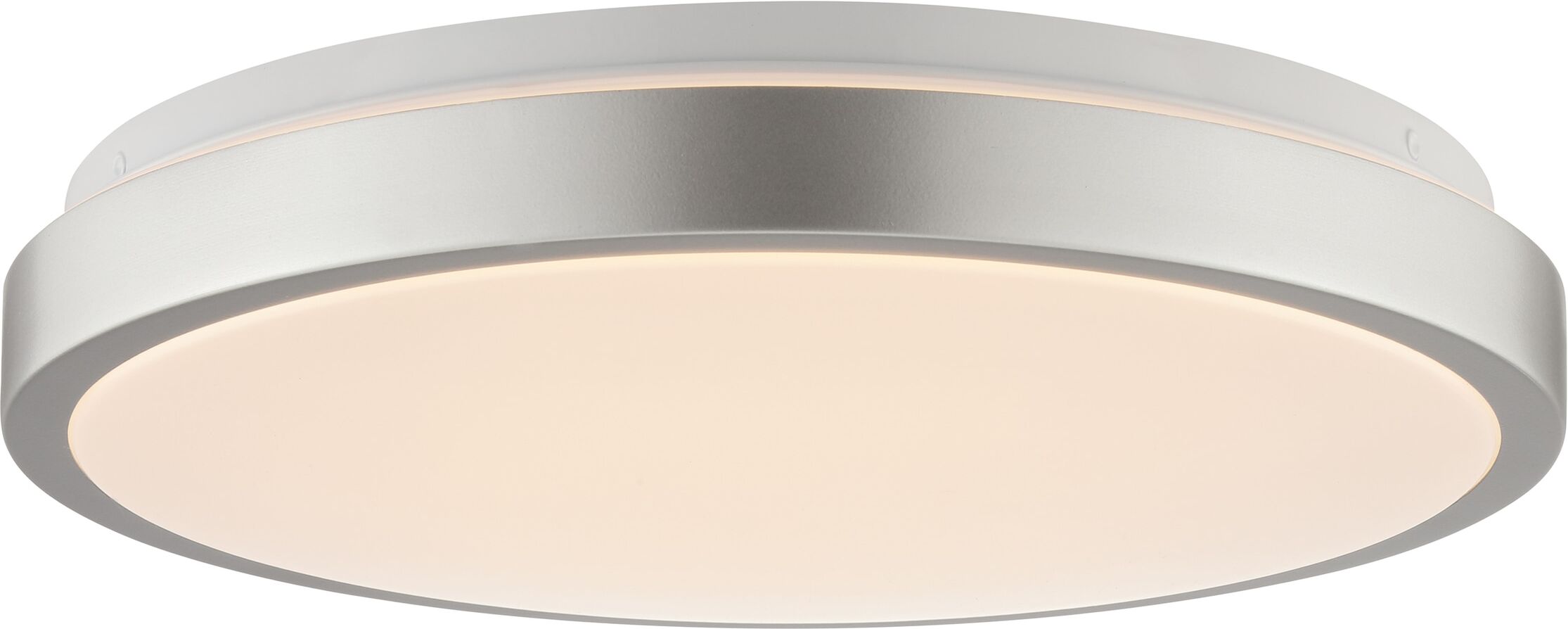 BRILLIANT LED Deckenleuchte "Livius", nickelfarben, aluminiumfarben, weiß, 1, Ø 33cm H: 6cm, 1 Stk., Leuchten, Ø 33 cm, 2000 lm, 2700/4000/6500 K bei Montage einstellbar, LED Deckenleuchte