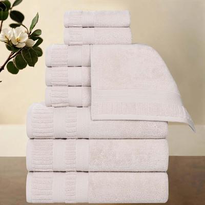 Superior Venice Zero Twist Cotton Medium Weight Absorbent 9 Piece Towel Set