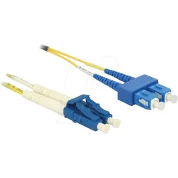 DELOCK 84802 - LWL Kabel, LC / SC, Duplex, OS2, 5 m