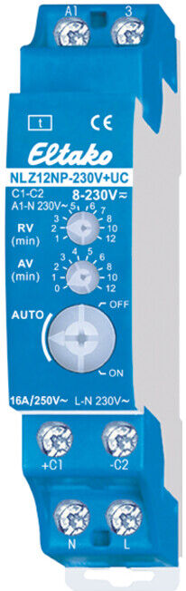 Eltako Interrupteur de temporisation 1S, 16A/250V AC NLZ12NP-230V+UC (23100704)