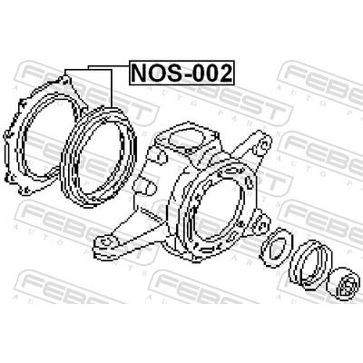 FEBEST Reparatursatz, Achsschenkel NOS-002 für NISSAN
