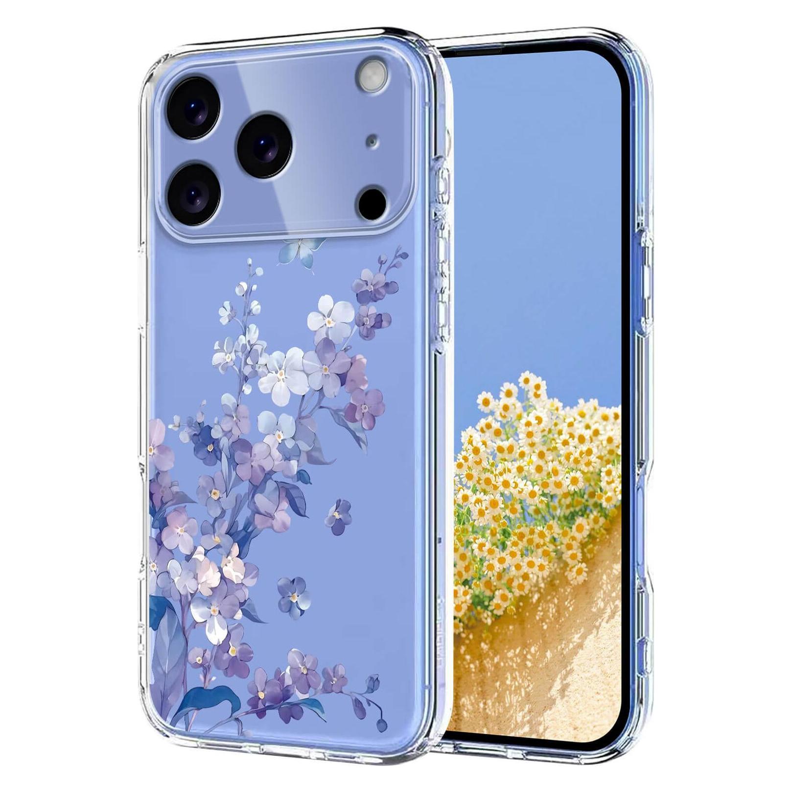 Cover-Discount iPhone 17 Pro - Silikon Gummi Hülle Blumen (Apple iPhone 17 Pro) (62883668)