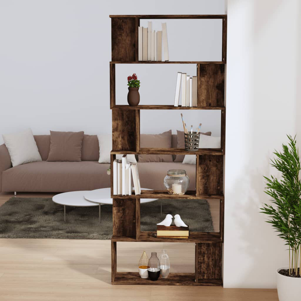 Latitude Run Loriner 192 cm H x 80 cm W Step Bookcase Smoked Oak