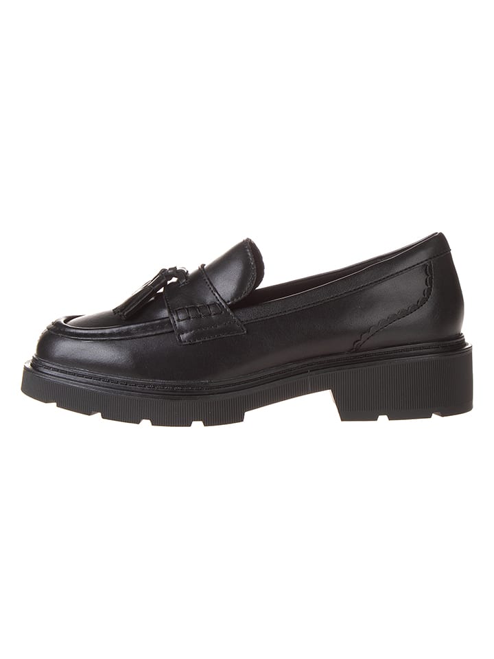 Clarks Leder-Mokassins "Lauryl Tassel" in Schwarz - 37