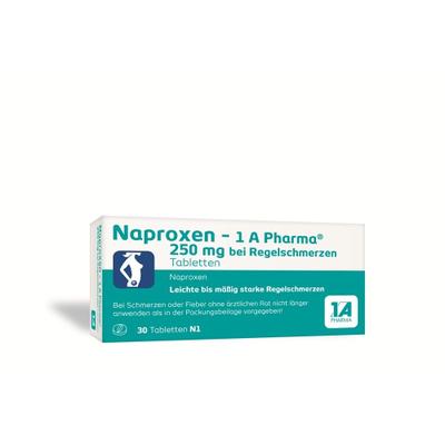 Naproxen-1A Pharma 250 mg b.Regelschmerzen Tabl. 30 St Tabletten