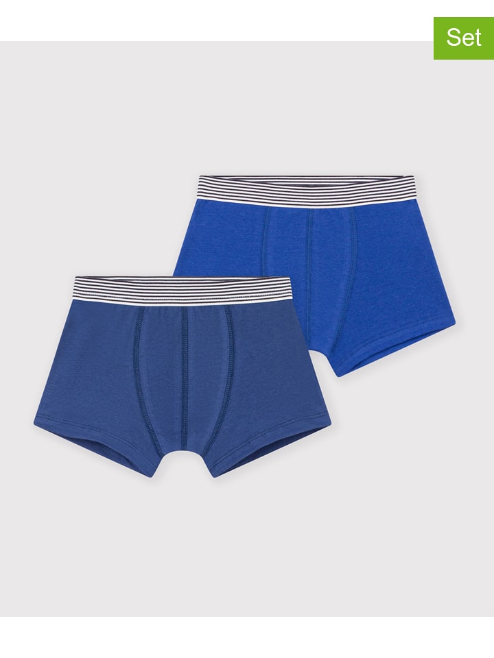 PETIT BATEAU 2er-Set: Boxershorts in Blau - 86