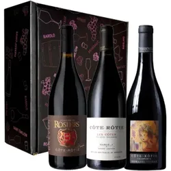 Wein Geschenkset - Côte Rotie - Rhône Genuss - 3 Fl. - 2.25L