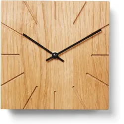 Natuhr 8NU2-12-1 Funk Wanduhr / Tischuhr Beam Eiche Massivholz