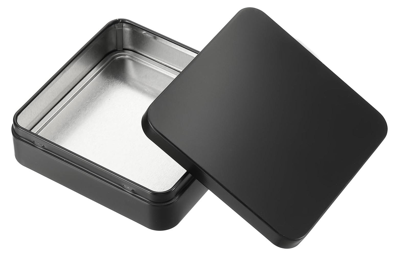 Dripio Metalen Opbergdoos met Deksel, Zwart