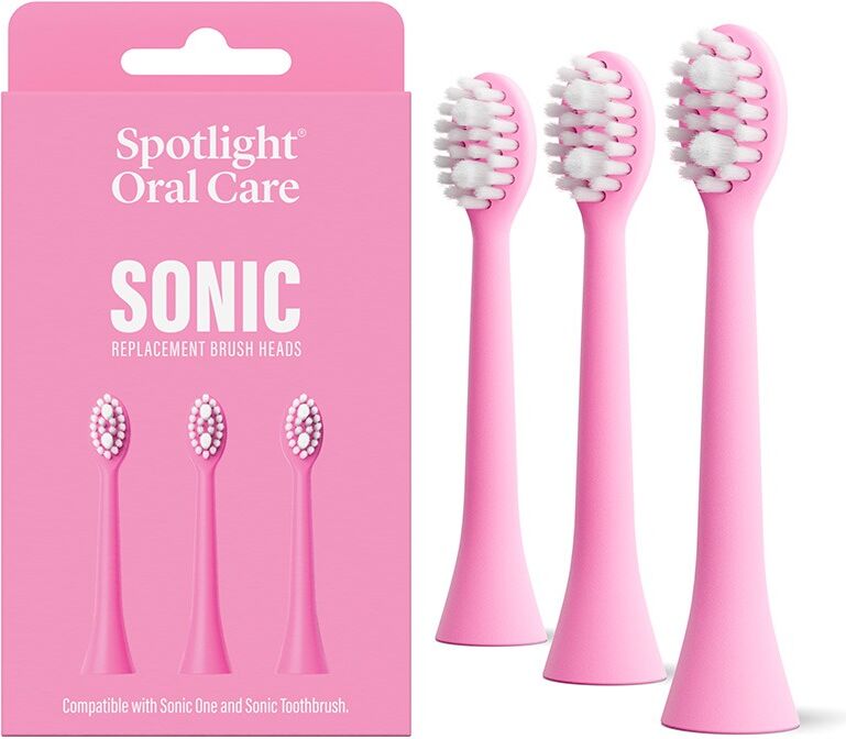 Care+ Sonic Toothbrush Replacement Heads in Pink