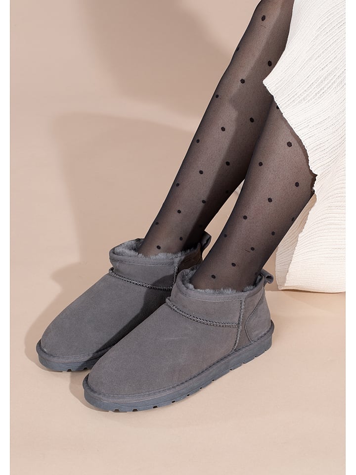 Gooce Leder-Winterboots "Mindy" in Grau - 38