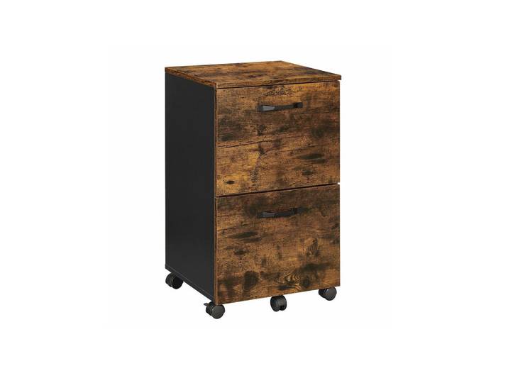 Hansiro Rollcontainer, Braun, 40x70x42 cm, Büromöbel, Schreibtischcontainer, Rollcontainer