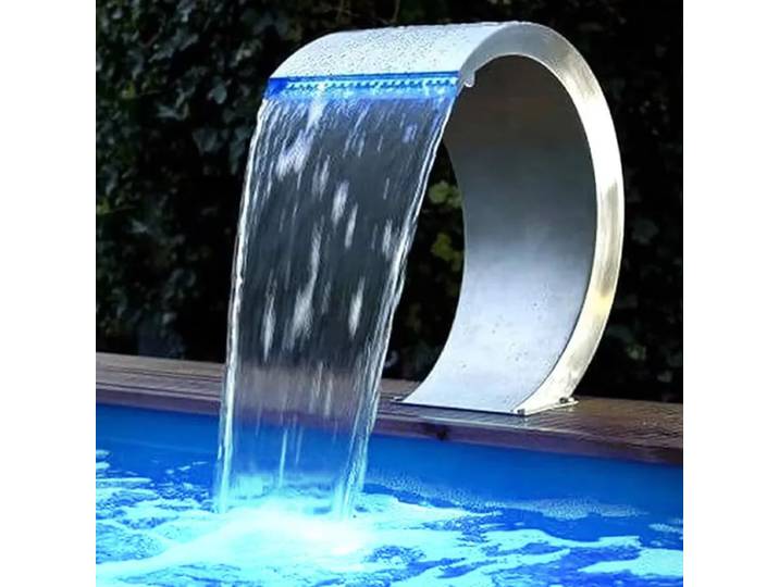 Fontaine de piscine, sortie en acier inoxydable, cascade d'impact, crochet d'arc de SPA, baignoire, rideau d'eau extérieur, équipement de gifle