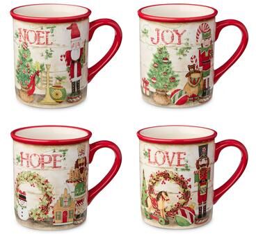 Certified International Nutcracker Parade Set of 4 Mugs 18 oz. 4 asst.