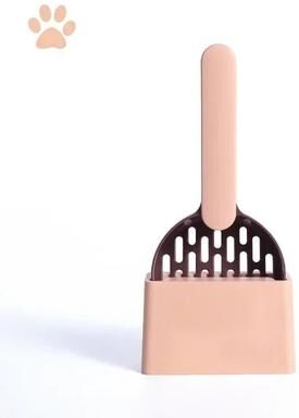 Uplifted Finds Cat Litter Scoop Set With Storage Base coffee Pink