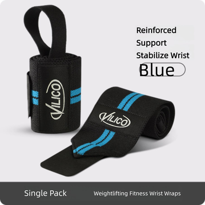 Clever Finds Heavy Duty Weight Lifting Wrist Wraps Gym Wrist Support Straps For Strength Training biue