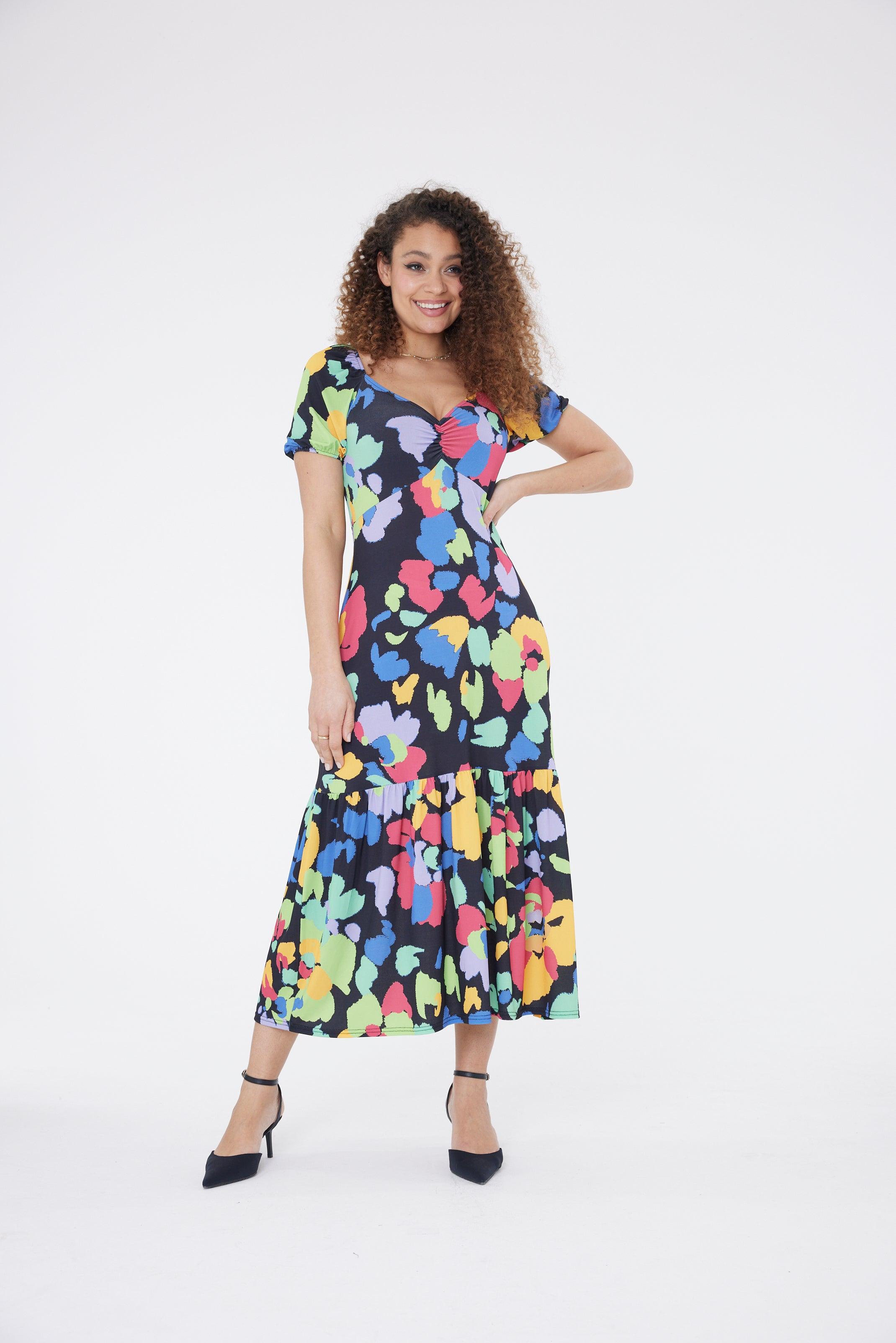 Fleur Mehrfarbiges Maxikleid