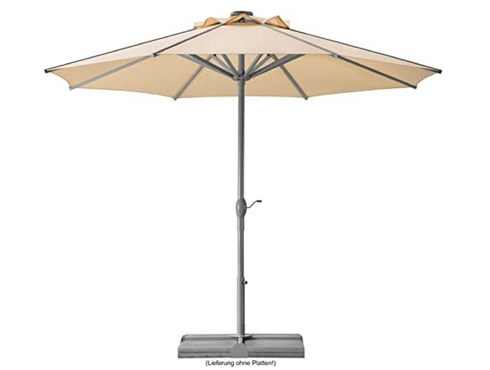 Schneider Sonnenschirm Rooftop, Natur, 350 cm rund, 677-02, Gestell Aluminium, Bespannung Polyester, 25 kg