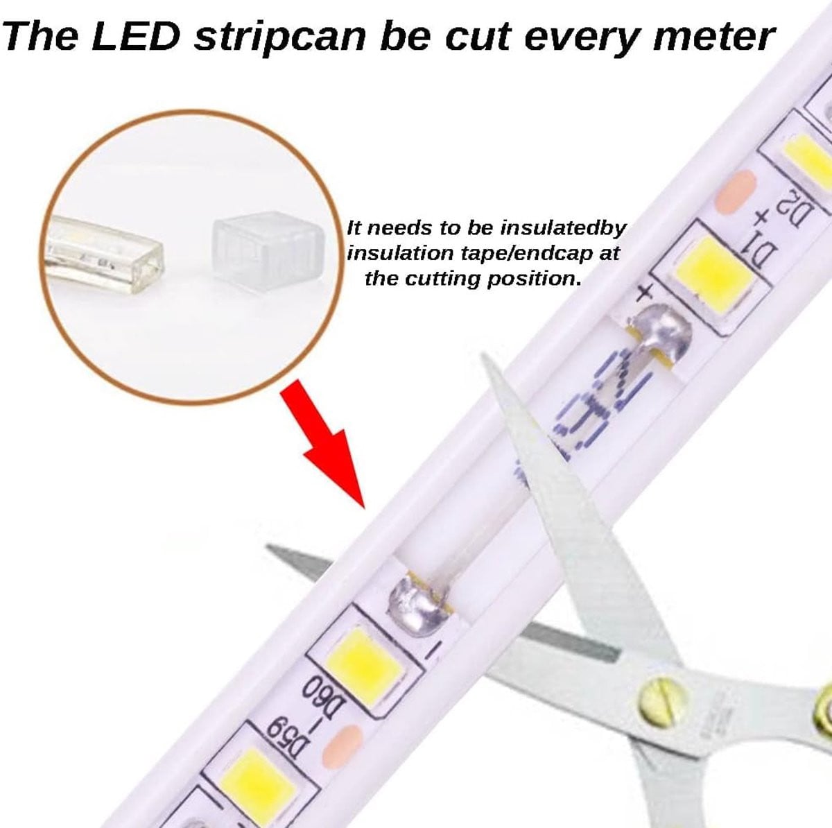 Waterdichte LED Strip voor buiten, 3 meter, Koud Wit, IP67, 220V Wisselstroom