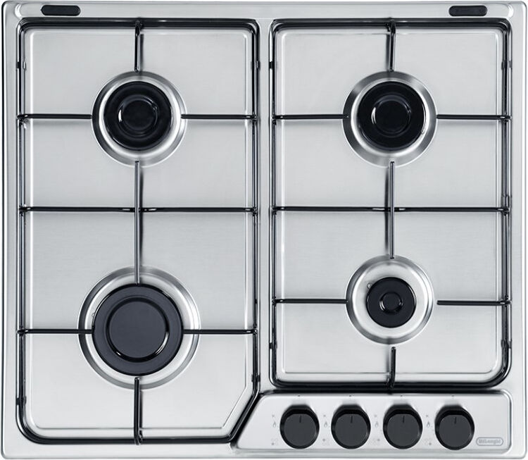 DeLonghi Ffa46asv Piano Cottura 4 Fuochi A Gas Larghezza 60 Cm Piano In Acciaio Inossidabile - Ffa46asv