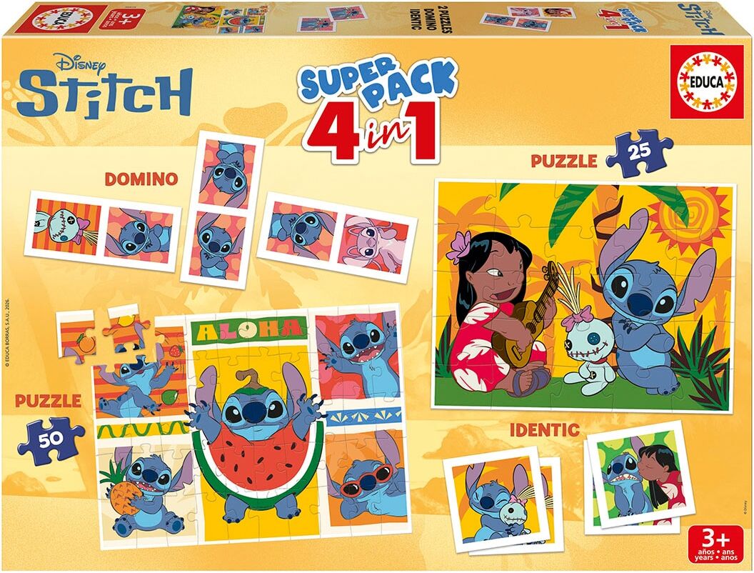 EDUCA Juego Puzzle Superpack Stitch Disney .