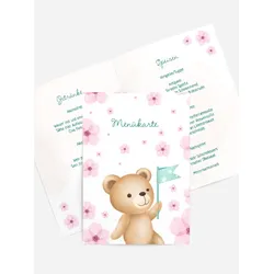 Menükarten Geburtstag selbst gestalten mit Spruch und Fotos im Onlinedesigner bei Meine-Kartenmanufaktur.de