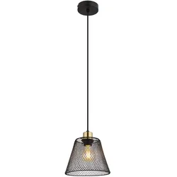 Hängeleuchte Pendelleuchte Esszimmerlampe Gitter schwarz gold E27 Wohnzimmer
