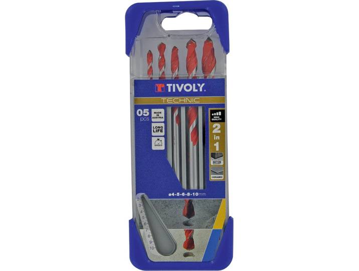 Coffret de 6 forets technic multimatériau\, Diam.2 à 8 mm TIVOLY 10.91307