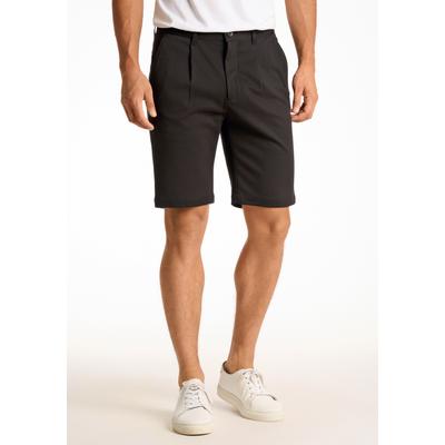 Bermudas LINDBERGH "Bermudas Regular Fit", Herren, Gr. L, schwarz, Obermaterial: 75% Polyester, 22% Viskose, 3% Elasthan. Futter: 100% Polyester, meliert, regular fit, Hosen Bermudas
