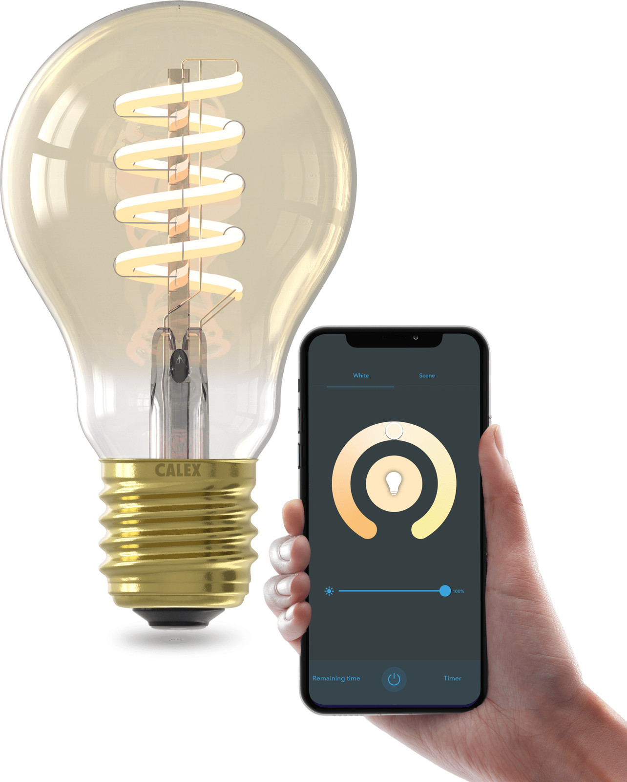 Calex Smart LED-lamp E27 A60 warm wit licht Bluetooth Mesh dimbaar