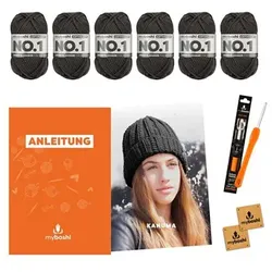 myboshi Häkel-Set Mütze Kanuma inkl. Nadel & Wolle 2er-Set, 8tlg.