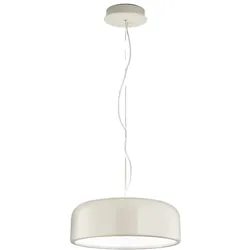 Perenz Pendelleuchte aus cremeweißem Metall mit integrierter, dimmbarer LED-Technologie, 50 W Farbtemperatur, Durchmesser 60 cm