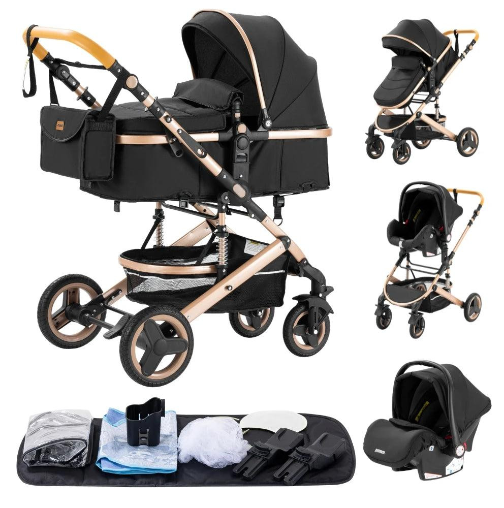 Selius Luxe 3 in 1 Kinderwagen - Opklapbare Wandelwagen