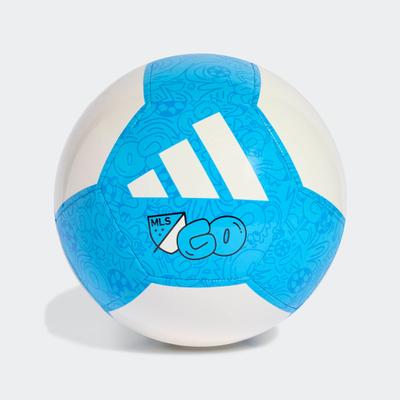 Fußball ADIDAS PERFORMANCE "EPP CLB" Gr. 5, blau (weiß, powrot), Bälle, 5, 0,4 g, Kunststoff, B:22,3cm H:17,3cm T:22cm