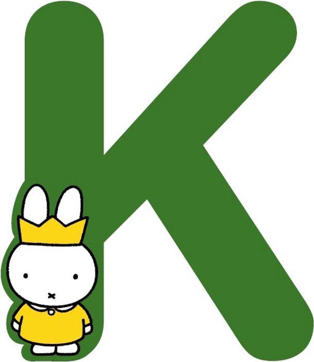 Nijntje letter K groen 8 cm