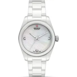 SWISS MILITARY HANOWA - SWISS RECRUIT LADY CERAMIC - white silver / 31,5mm
