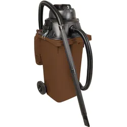 BRB Nass- /Trockensauger/Industriesauger 1100 Watt, mit 120 Liter Behälter (DIN Mülltonne) braun