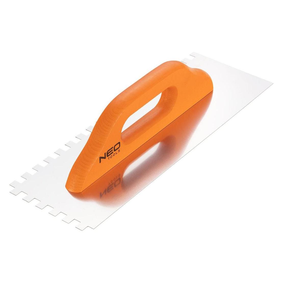 Neo Tools spatula with teeth 380x128mm tooth 10x10x10mm wooden handle (50-174) (12.80 cm) (TOP-50-174)
