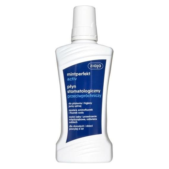 Ziaja Mintperfekt Activ płyn do płukania jamy ustnej stomatologiczny przeciwpróchniczy 500ml (500 ml, Mundwasser) (5901887033844)