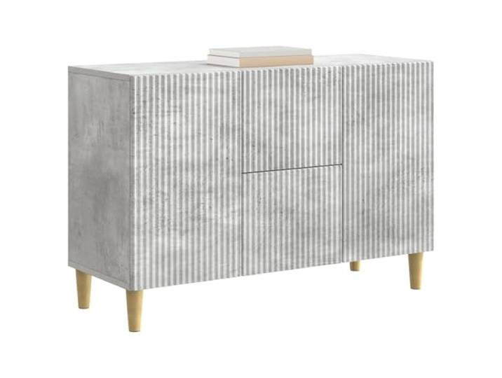 KTHLBRH Sideboard grau Zement 89 x 34,5 x 60 cm Vintage Design Rechteckige Form Holz Engineered Wohnzimmer