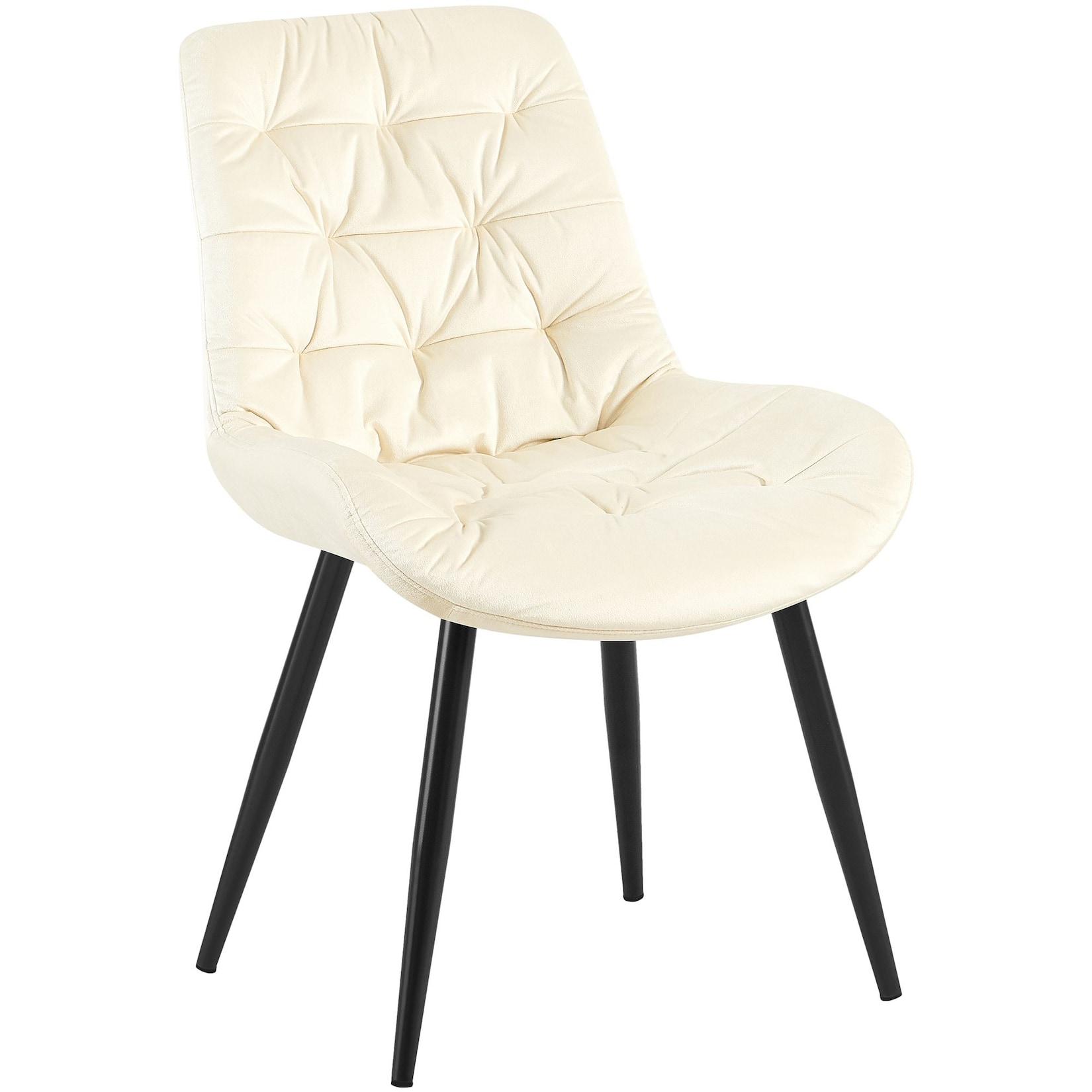CLP Esszimmerstuhl Rossford Samt - Farbe: creme