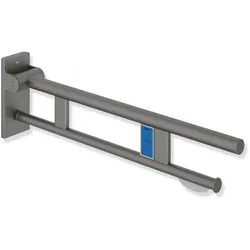 HEWI System 900 Mobiler Stützklappgriff Duo Design A Edelstahl, links