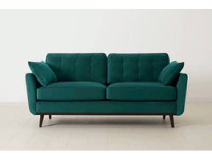 Zweisitzer-Sofa Model 10, Eisvogelblau