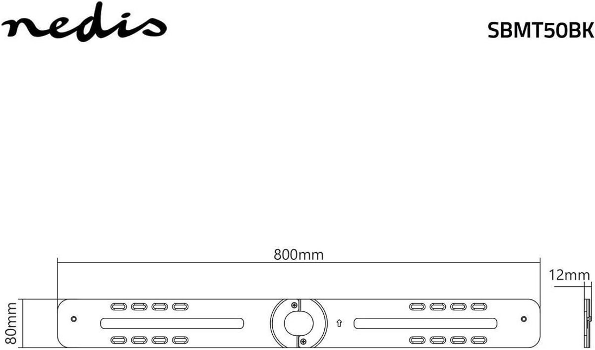 Stevige Wandsteun voor Sonos PLAYBAR - Zwart